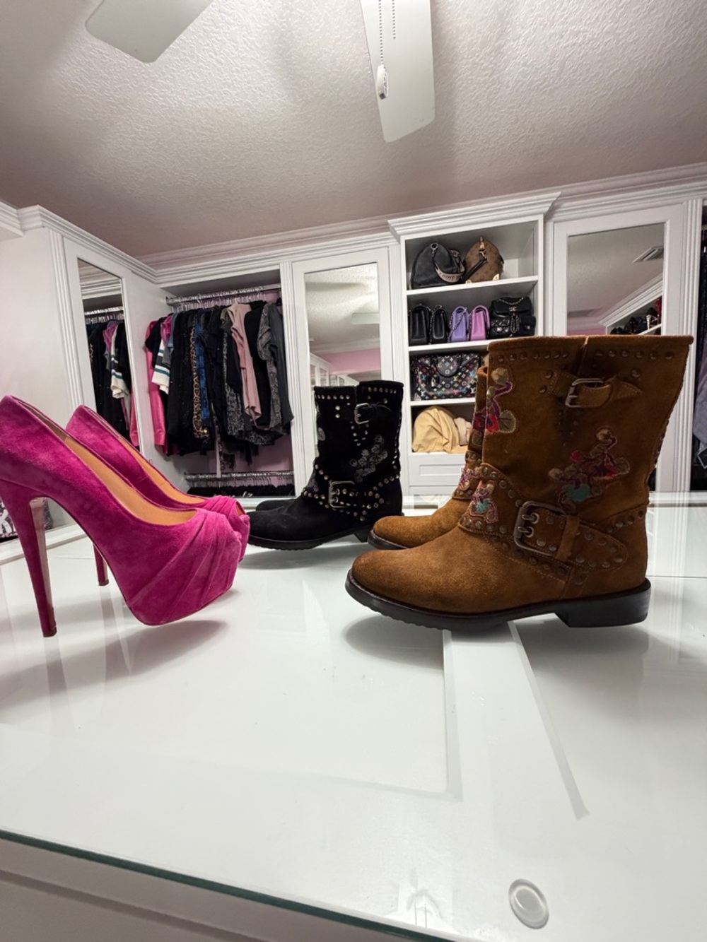 Women's Christian Louboutin and Frye lot of 3 pairs!